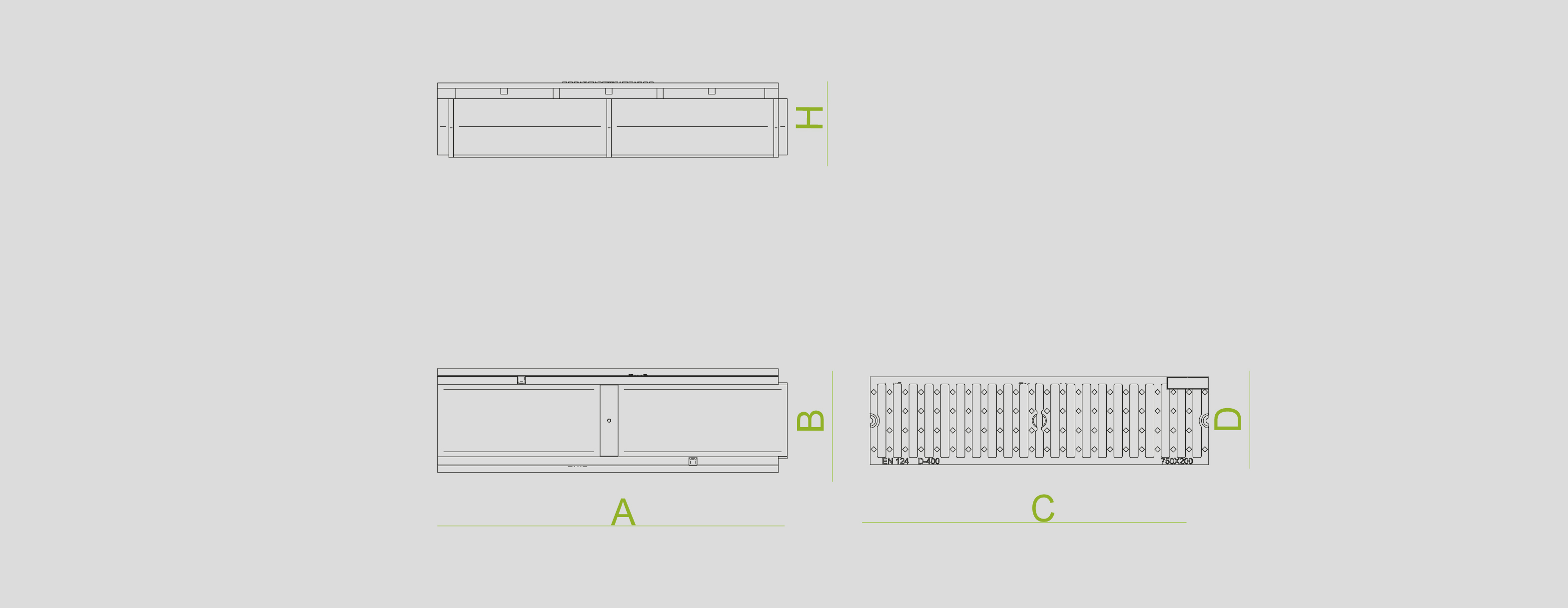 Covers and grates for sewage, manhole covers, cast iron, channels and sumps , Channels and drains , TCRF200 Tau , 