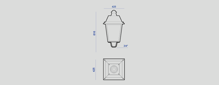 Alumbrado Público con luminarias LED para la iluminación exterior , Iluminación Ornamental , ALVLL Luminaria LED Villa Luxe  , <strong>Luminaria LED ornamental de calidad</strong>