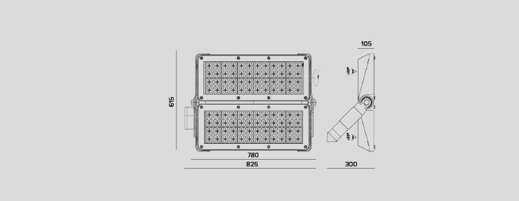 Public lighting with LED luminaires for outdoor lighting , Projectors , APALL Apolo L Projector , <strong> Energy-saving LED projector</strong>