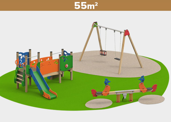 Parques  infantiles ,Áreas de juego ,MADERA1 Área de juego Madera 1