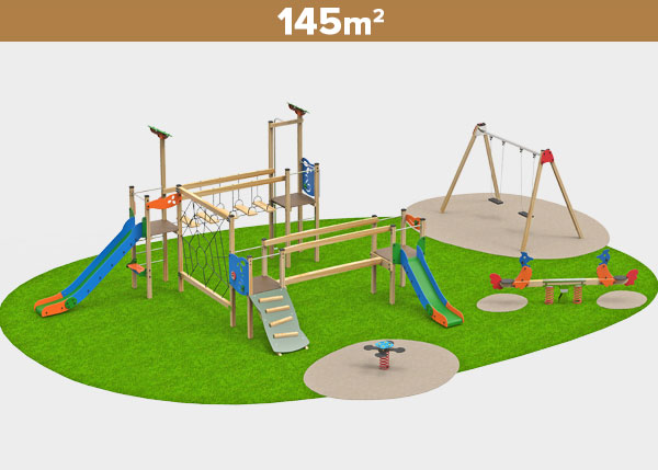 Parques  infantiles ,Áreas de juego ,MADERA6 Área de juego Madera 6