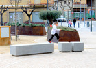 Street furniture with benches, litter bins, bollards, planters and equipment , Benches , UB27BL Dado Bench , 