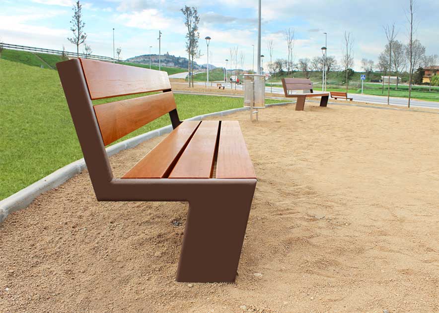Street furniture with benches, litter bins, bollards, planters and equipment , Benches , UB26 For Bench , 