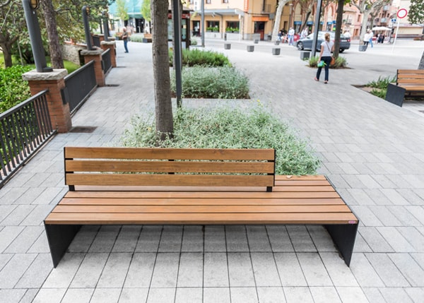 Street furniture with benches, litter bins, bollards, planters and equipment , Benches , UB30 Arq Bench , 
